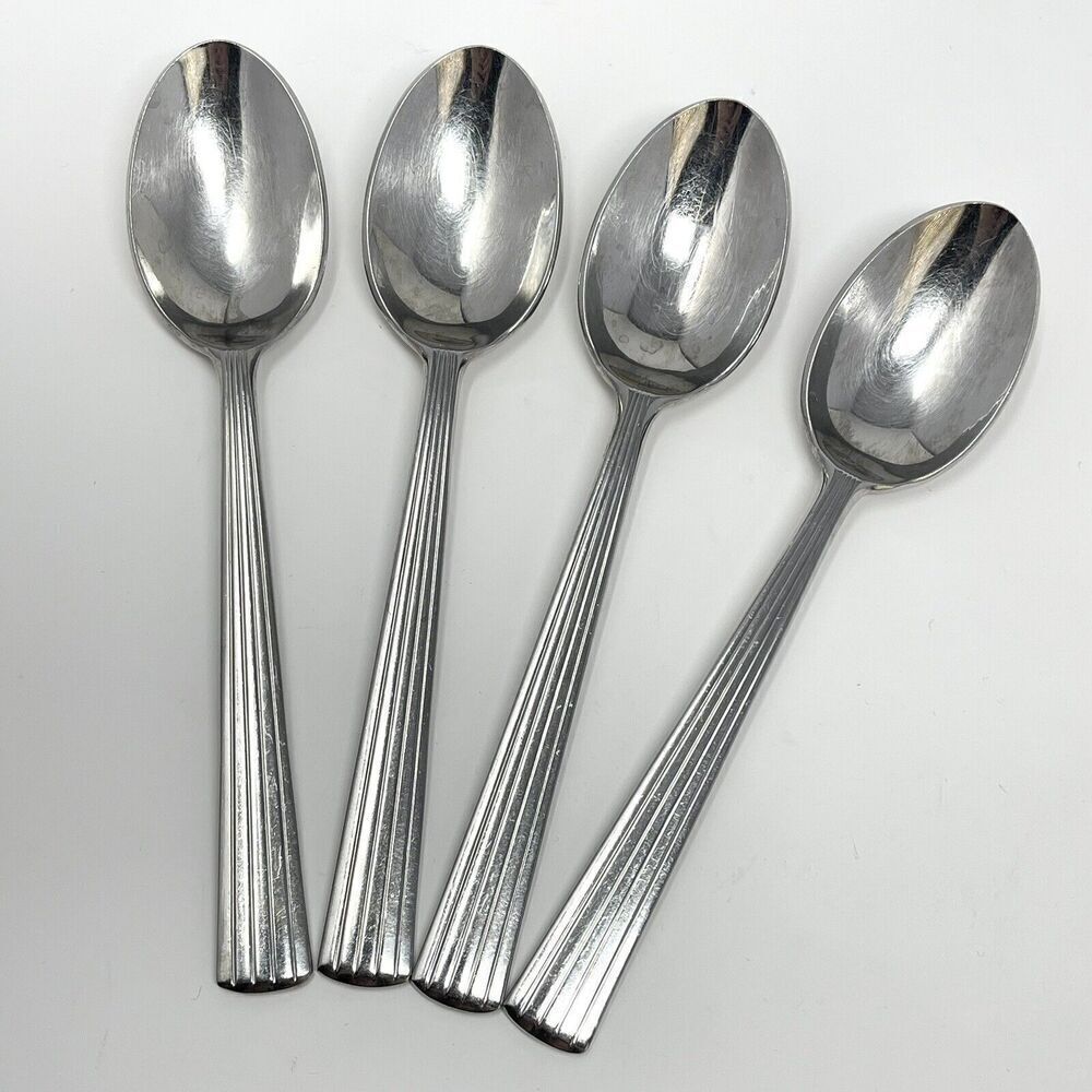 Reed & Barton Berkeley 18/10 Stainless Dinner Soup Oval Place Spoon 7” Set Of 4